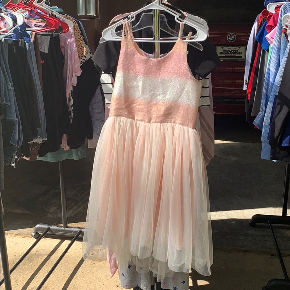 Girls pink tulle dress